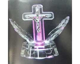GLASS CROSS WITH HANDS (12pcs)