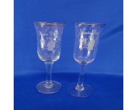 flutted glass nuestra boda  (6 PC)