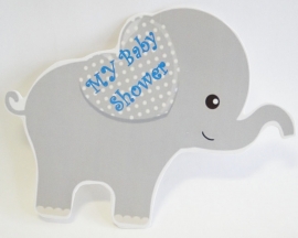 8" BABY SHOWER ELEPHANT FOAM CUT OUT (12 PC)