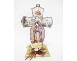 DECORATED WOOD CROSS (12 PC)