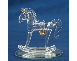 GLASS ROCKING HORSE FAVOR(12PC)