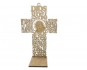 12" Wood Cross Prayer With Virgin (12 Pc)