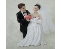 8"  POLIRESIN WEDDING COUPLE