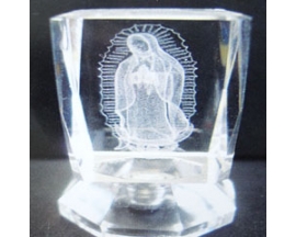 2.5" Lighted Crystal Glass