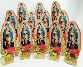 VIRGEN OF GUADALUPE  WOOD CENTERPIECES (12 pc)